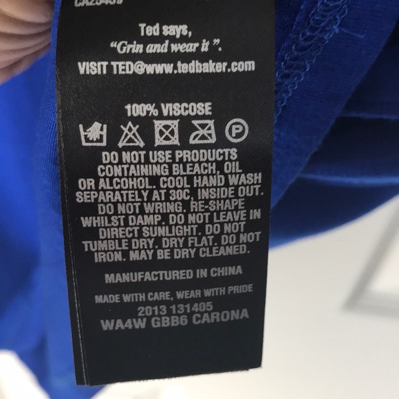 Ted Baker London Blue Sequined Top NWOT - Picture 5 of 6